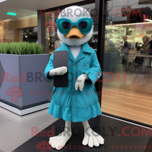 Cyan Gosling mascot costume...