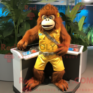 Gold Orangutan mascot...