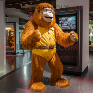 Gold Orangutan mascot...