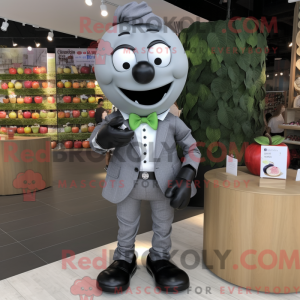 Grå æble maskot kostume...