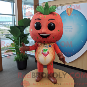 Tan Strawberry maskot...