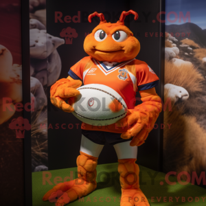 Orange Krabbe maskot...