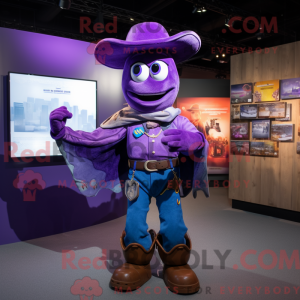 Purple Cowboy mascot...