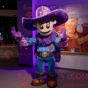 Purple Cowboy mascot...