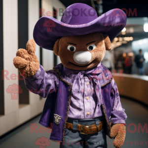 Purple Cowboy mascot...
