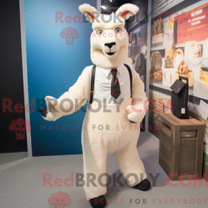 Cream Llama mascot costume...