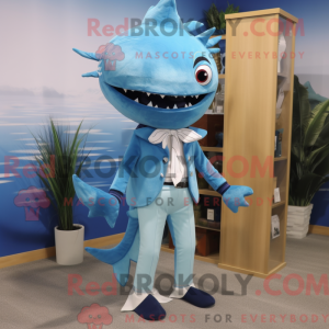 Sky Blue Barracuda mascot...