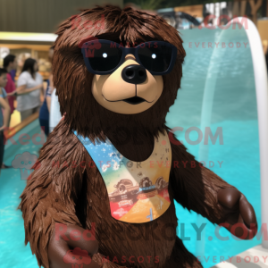 Brown Sloth Bear mascot...