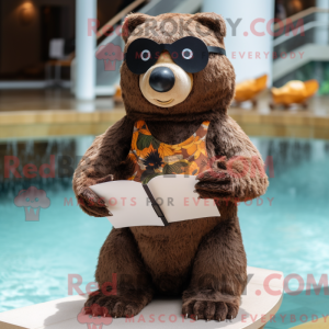 Brown Sloth Bear mascot...