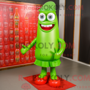 Hellgrüne Flasche Ketchup...