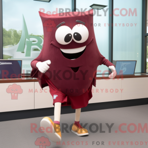 Maroon Ray mascot costume...