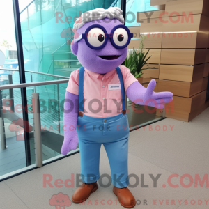 Lavendel laks maskot drakt...