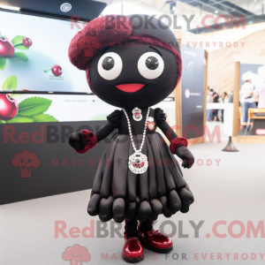 Black Cherry mascot costume...