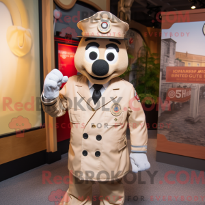 Tan Fire Fighter mascot...