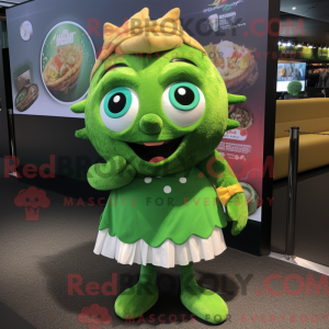 Green Fish And Chips mascot...