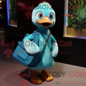 Cyan Gosling mascot costume...
