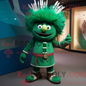 Grønn Chief maskot drakt...