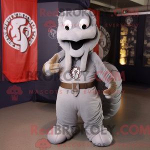 Gray Hydra mascot costume...