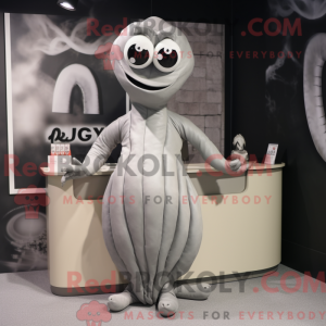 Gray Hydra mascot costume...