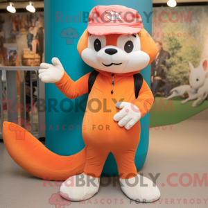 Peach Weasel mascot costume...