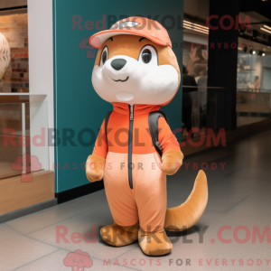 Peach Weasel maskot kostume...