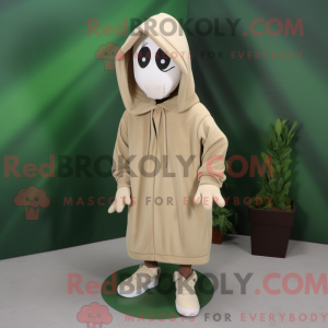 Beige spinat maskot kostume...