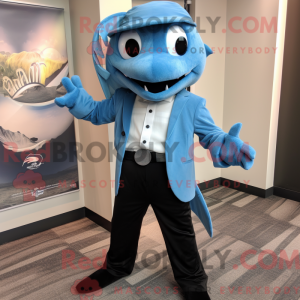 Sky Blue Barracuda mascot...