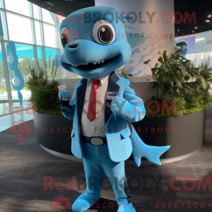 Sky Blue Barracuda mascot...