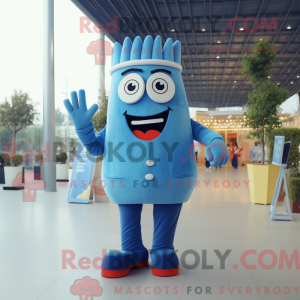 Blue French Fries mascot...