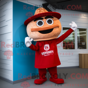 Red Bagels mascottekostuum...