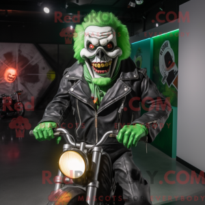 Green Evil Clown mascot...