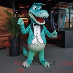 Teal Crocodile mascot...
