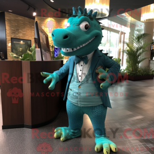 Teal Crocodile mascot...