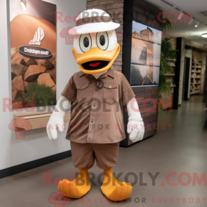 Brown Goose mascot costume...