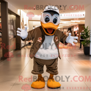 Brown Goose mascot costume...
