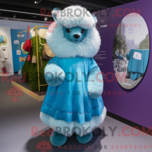 Sky Blue Alpaca mascotte...