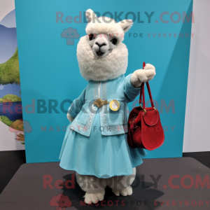 Sky Blue Alpaca mascotte...