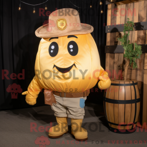 Gold Pumpkin mascot costume...