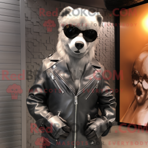 Silver Dog-mascottekostuum...