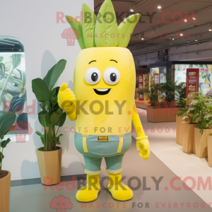 Gul selleri maskot kostume...