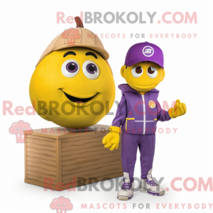 Lilla citron maskot kostume...
