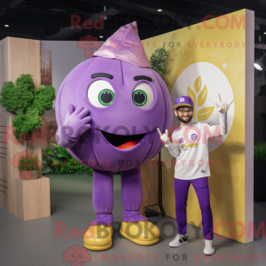 Purple Lemon mascot costume...