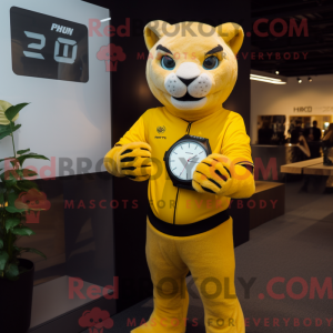 Lemon Yellow Puma mascot...