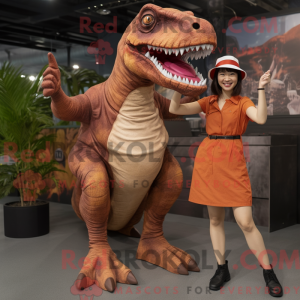 Rust Tyrannosaurus maskot...