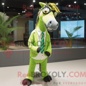 Limegrønn Quagga máscara de...