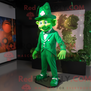 Green Leprechaun mascot...