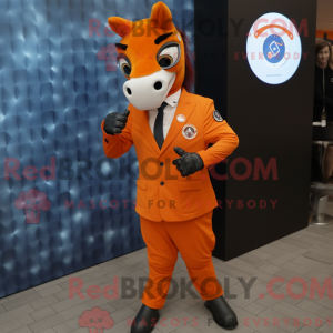 Orange Mare mascot costume...