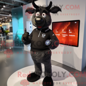 Black Reindeer mascot...