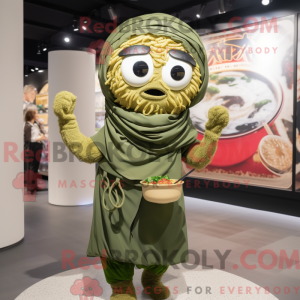 Oliven Ramen maskot kostume...