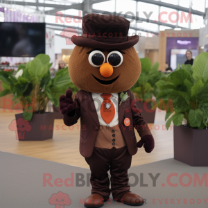 Brown Plum mascottekostuum...